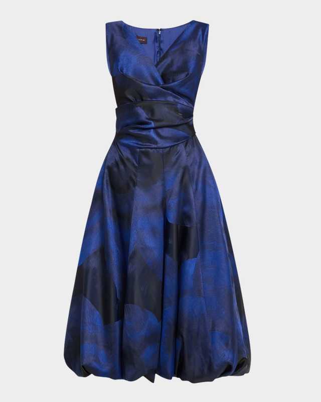 Lisianthus Jacquard Bubble Midi Dress